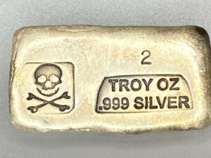 2 Troy Ounce Bar - Skull & Bones
