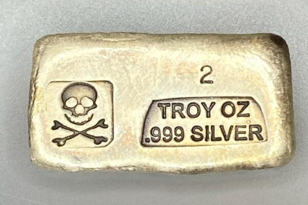 2 Troy Ounce Bar - Skull & Bones