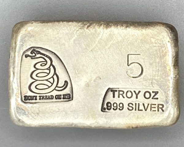 5 Troy Ounce Bar - Don't Tread On Me
