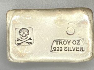 5 Troy Ounce Bar - Skull & Bones