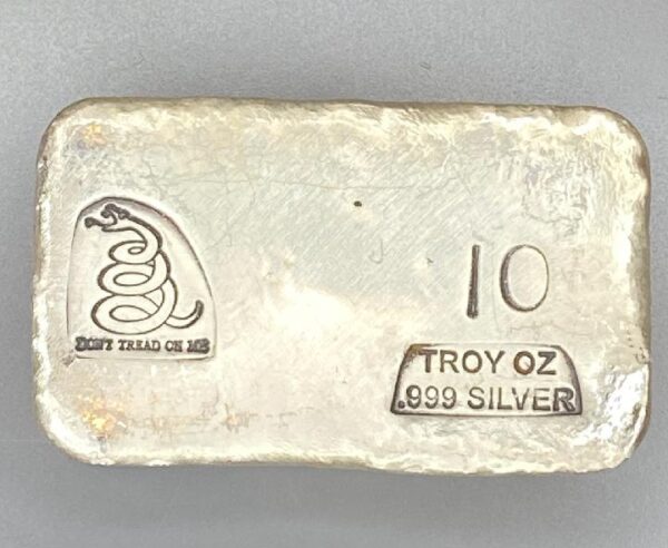 10 Troy Ounce Bar - Don't Tread On Me